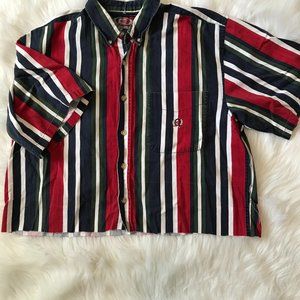 Coliseum Classic Button up cut off cropped shirt - Size L or XL